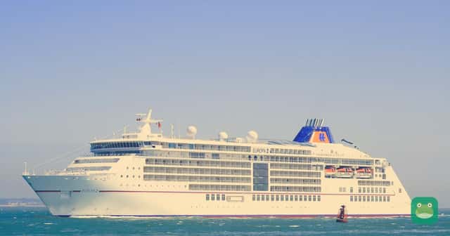 Europa 2 inbound to Southampton on a shakedown voyage before her maiden cruise, May 2013