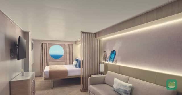 Next-door cruise cabins are not always connecting cabins. Check the door on the plan.