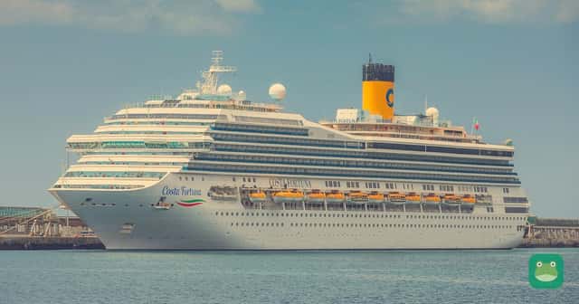The ship as Costa Fortuna at Funchal, Madeira, in May 2023, before its transfer to Margaritaville at Sea