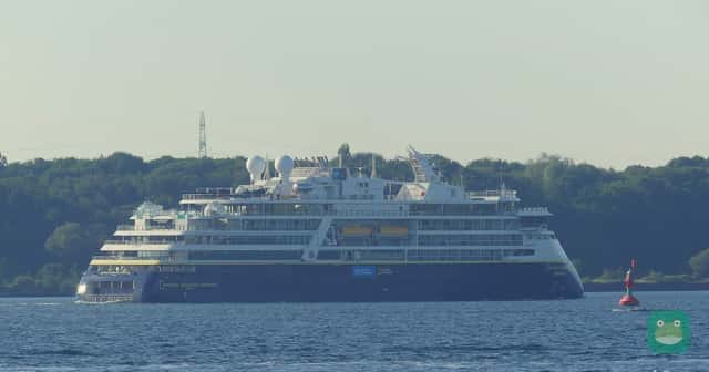 National Geographic Endurance on her maiden call at Kiel, June 2020