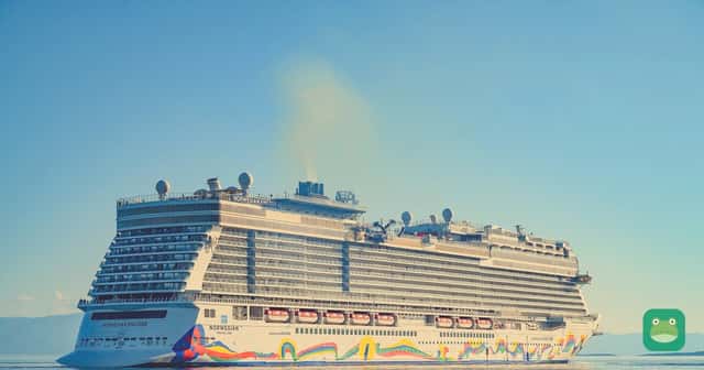 Norwegian Encore leaving Ogden Point, Victoria, British Columbia, in May 2026