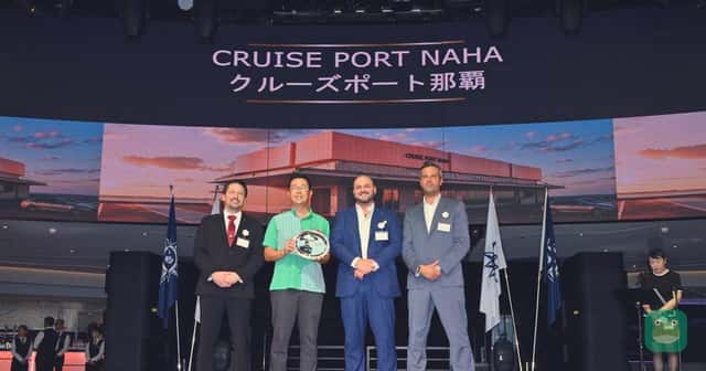 Naha cruise terminal project representatives; official MSC photograph