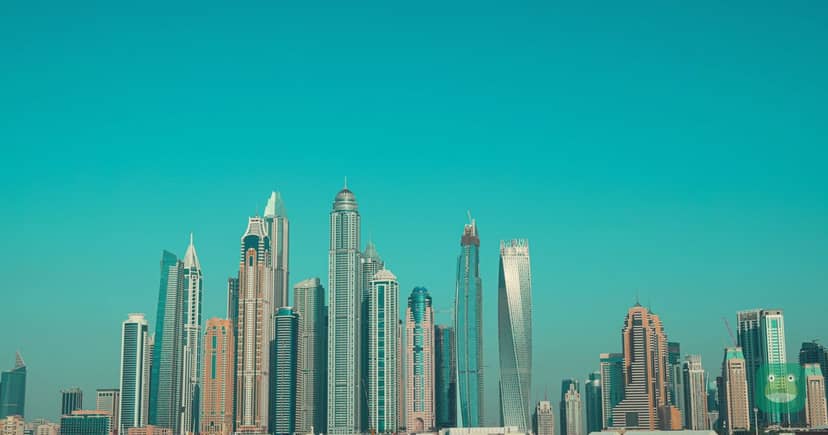 Middle East — the Dubai Marina skyline across the water