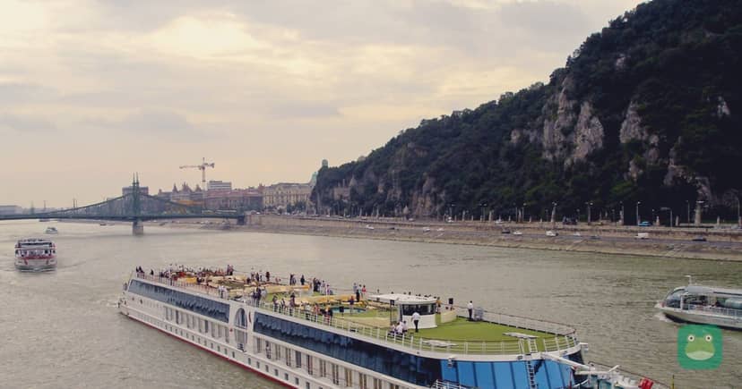 A-ROSA Riva on the Danube in Budapest, below Gellért Hill, 2010