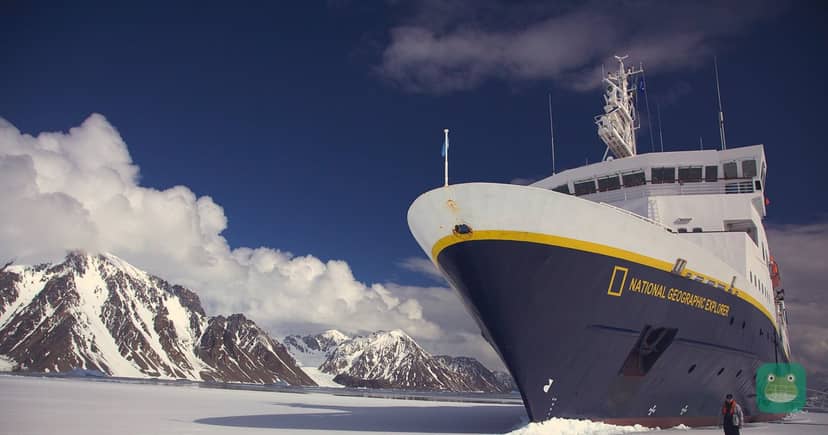 National Geographic Explorer in fast ice off Antarctica, December 2008