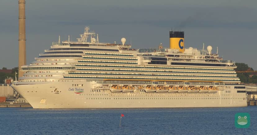 Costa Diadema leaving Kiel, 2022