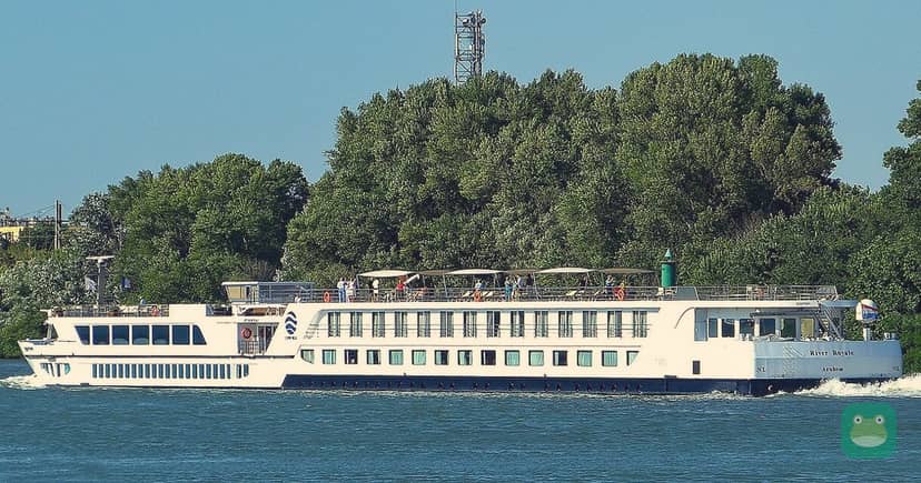 The ship as River Royale in Arles, France, 2012, before its 2019 conversion into S.S. Bon Voyage