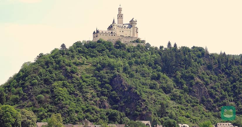Viking Einar on the Rhine below Marksburg Castle, 2019