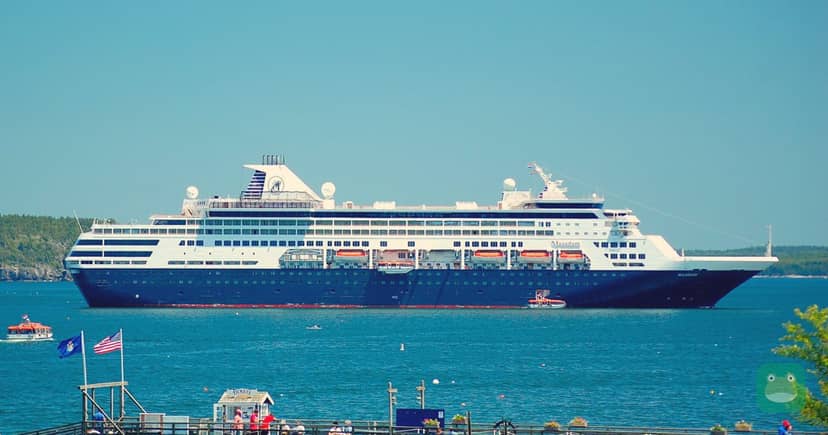 Maasdam anchored off Bar Harbor, Maine, July 2009