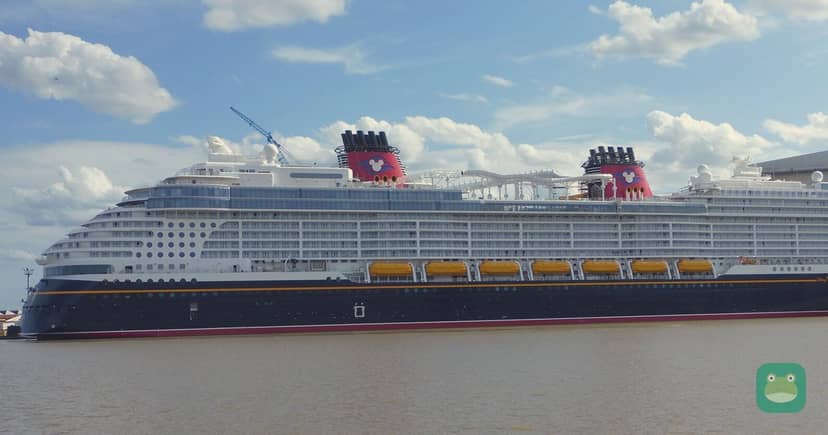 Disney Destiny at the Meyer Werft shipyard in Papenburg before delivery, 2025