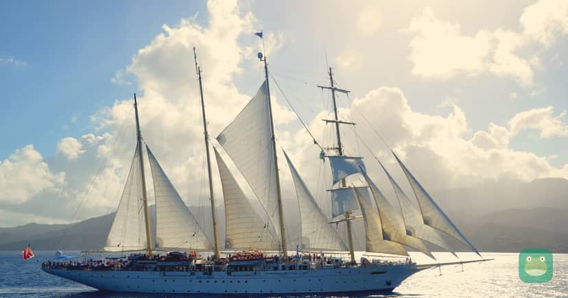 Star Clipper, seen from Royal Clipper, February 2014